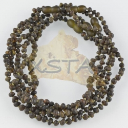 Teething necklace baroque dark green raw Teething necklace baroque dark green raw